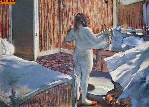 Frau bei der Toilette nach Degas